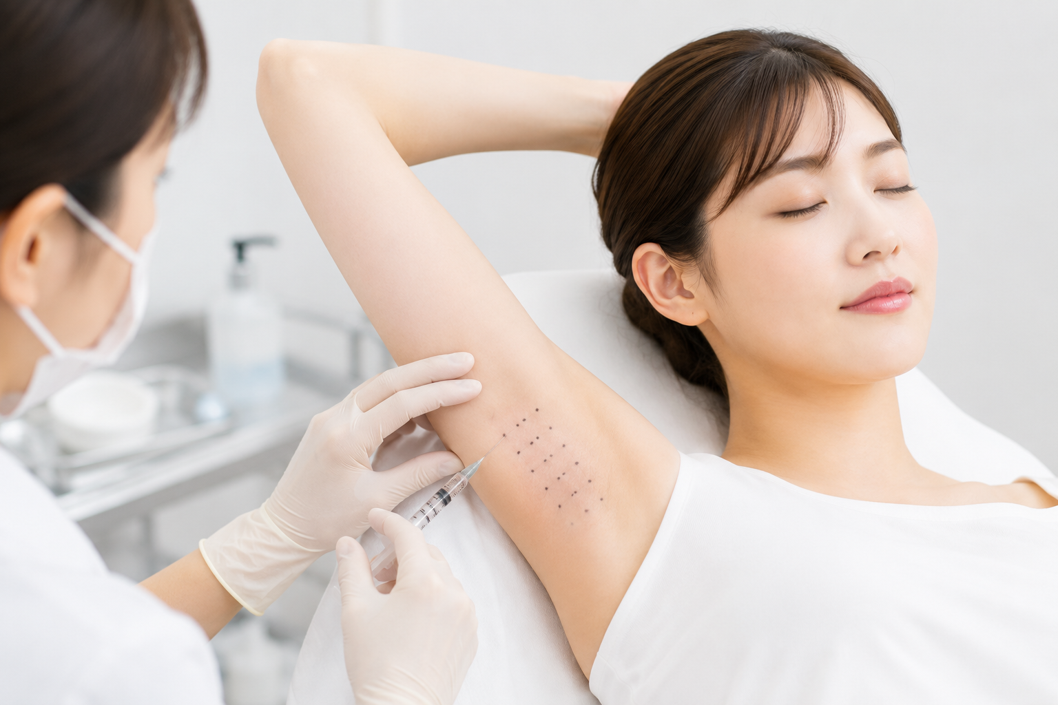 脇ボトックスをする女性のイメージ
